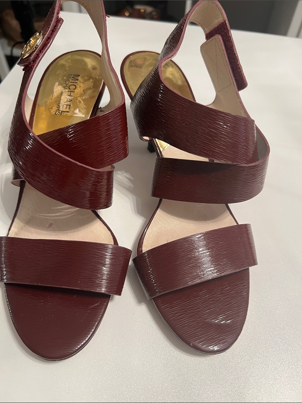 Michael Kors Women's Wine Patent Strappy Sandals
